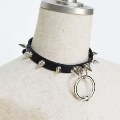 Jewelry & Hair Accessories>ACDC RAG Black Ball Ring Needle Choker