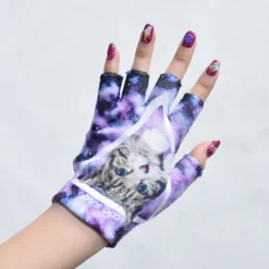 ACDC RAG Galaxy Cat Fingerless Gloves Outlet
