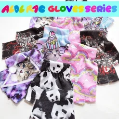ACDC RAG Galaxy Cat Fingerless Gloves Outlet