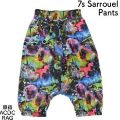 Bottoms>ACDC RAG Space Cat & Dinosaur 3/4 Sarouel Pants
