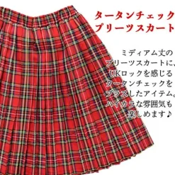 Bottoms>ACDC RAG Tartan Checkered Pleated Skirt