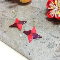 Jewelry & Hair Accessories>aller au lit Shuriken Bicolor Earrings