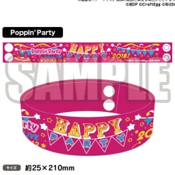 BanG Dream! Girls Band Party! Poppin'Party 5th☆Live Anniversary Wristband Clearance