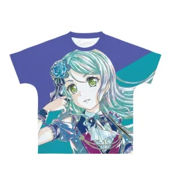 Tops>BanG Dream! Girls Band Party! Sayo Hikawa Ani-Art Unisex Full Graphic T-Shirt Vol. 4