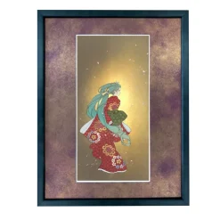 Fine Art>Beauty Looking Back Miku Embroidery Art