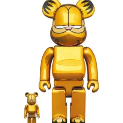 Be@Rbrick>BE@RBRICK Garfield: Gold Chrome Ver. 100% & 400%