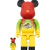 Be@Rbrick>BE@RBRICK Jurassic Park Green & Yellow Ver. 100％ & 400％