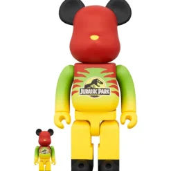 Be@Rbrick>BE@RBRICK Jurassic Park Green & Yellow Ver. 100％ & 400％