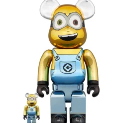 Be@Rbrick>BE@RBRICK Minions Bob: Chrome Ver. 100% & 400%