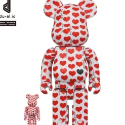 BE@RBRICK X JAPAN / hide with Spread Beaver / zilch White Heart 100% & 400% Sale