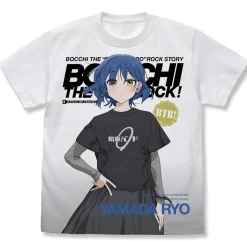 Tops>Bocchi the Rock! Ryo Yamada Full Graphic T-Shirt White