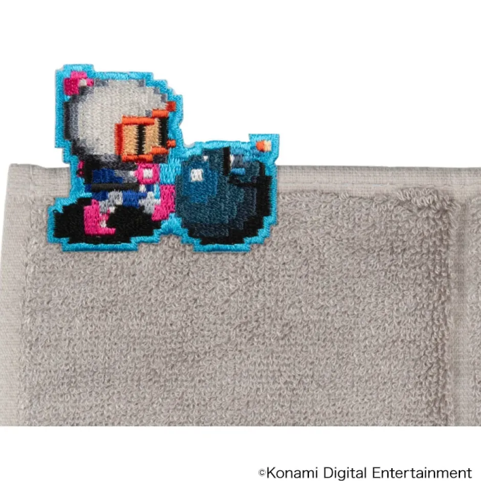 Exclusives|Towels>Bomberman Embroidered Patch Hand Towel Super Bomberman White Bomber