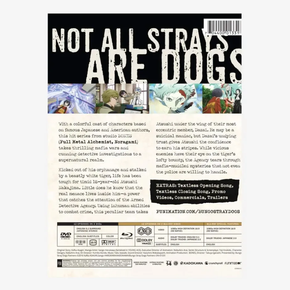 Bungo Stray Dogs Season 1 Limited Edition Blu-ray/DVD Combo Pack Discount