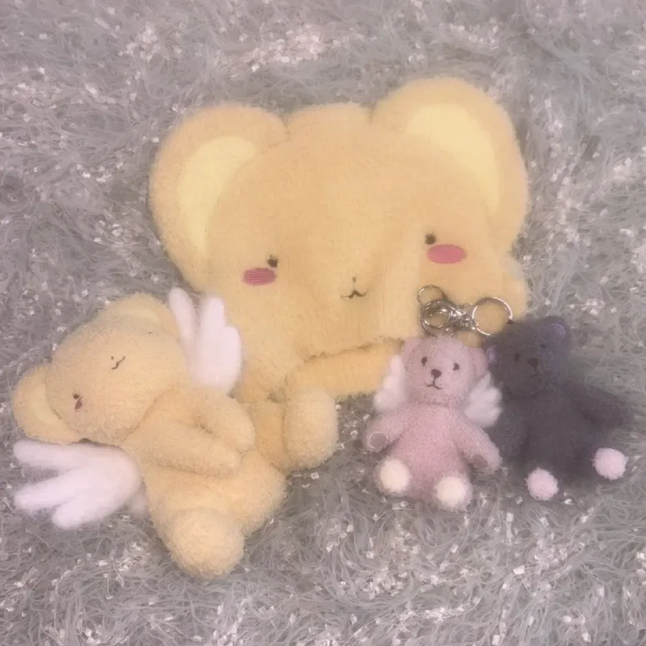 Small Plushies>Cardcaptor Sakura: Clow Card / Sakura Card Sakura and Syaoran's Fluffy Bear Keychain