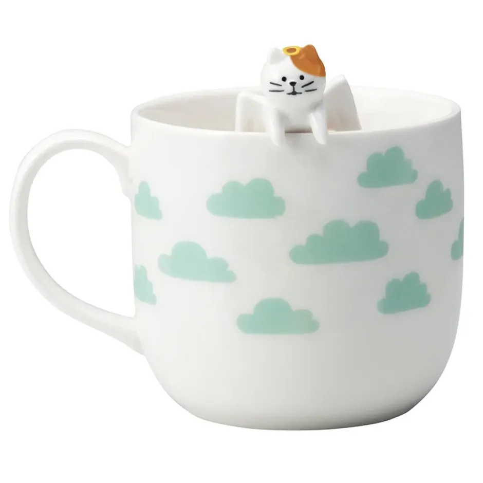Mugs & Glasses>Concombre Angel & Devil Cat Ceramic Mug Pair Set
