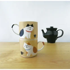 Concombre Cat Mug Pair Set