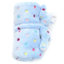 Dakko Multi-Color Polka Dot Doll Blanket New