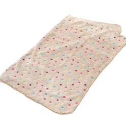 Dakko Multi-Color Polka Dot Doll Blanket New