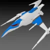 Darius Silver Hawk 3F-1B Space Fighter: 2P Color Ver. 1/144 Scale Plastic Kit (Re-run)