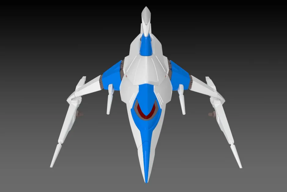 Darius Silver Hawk 3F-1B Space Fighter: 2P Color Ver. 1/144 Scale Plastic Kit (Re-run)