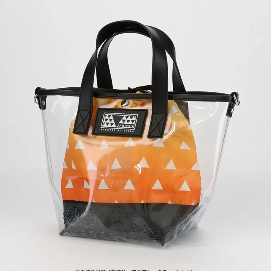Pouches & Other Cases|Bags & Wallets>Demon Slayer: Kimetsu no Yaiba Zenitsu Agatsuma Clear Bag with Pouch