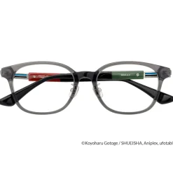 Demon Slayer: Kimetsu no Yaiba Collaboration Giyu Tomioka Model Glass Frame w/ Original Eyeglass Case & Cleaning Cloth Set New