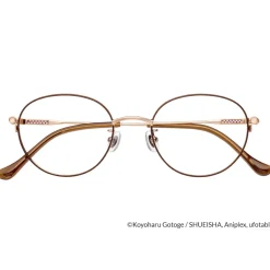 Eyewear>Demon Slayer: Kimetsu no Yaiba Collaboration Nezuko Kamado Model Glass Frame w/ Original Eyeglass Case & Cleaning Cloth Set