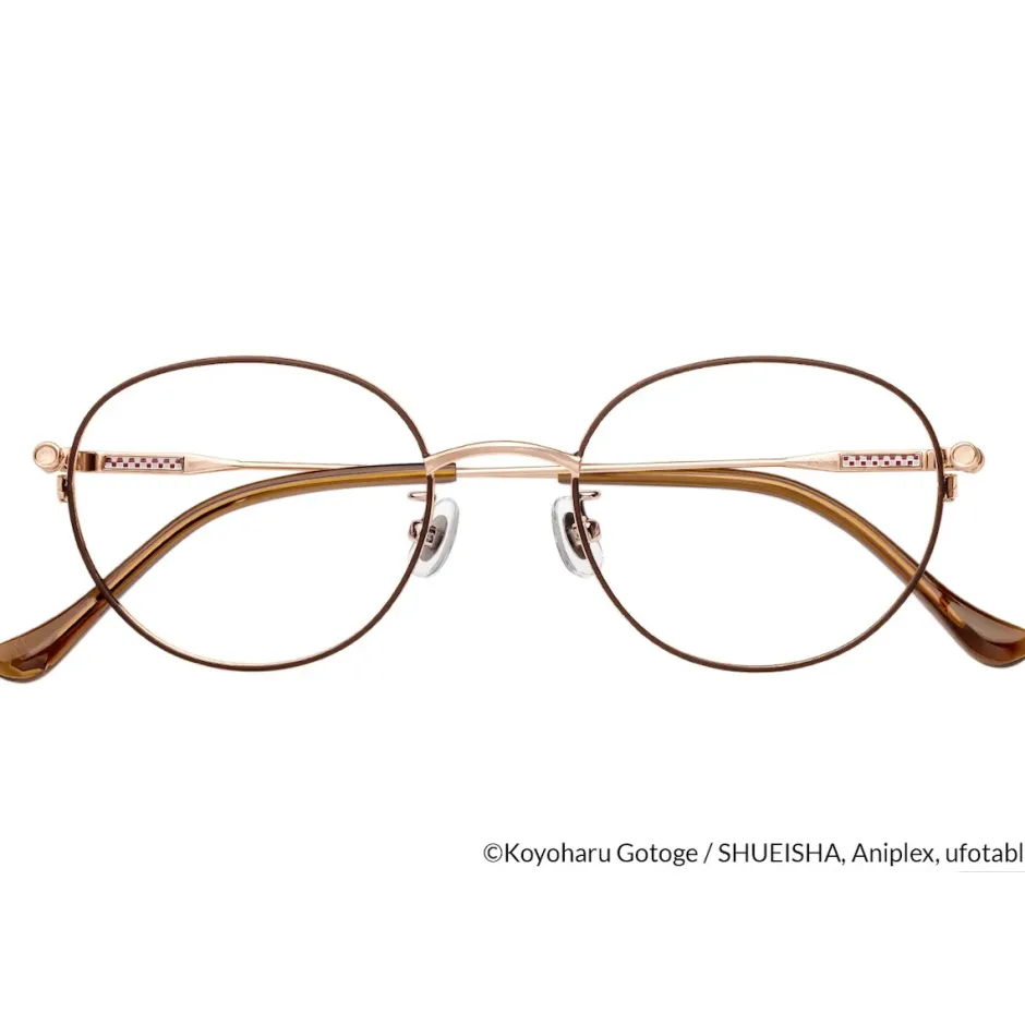 Eyewear>Demon Slayer: Kimetsu no Yaiba Collaboration Nezuko Kamado Model Glass Frame w/ Original Eyeglass Case & Cleaning Cloth Set
