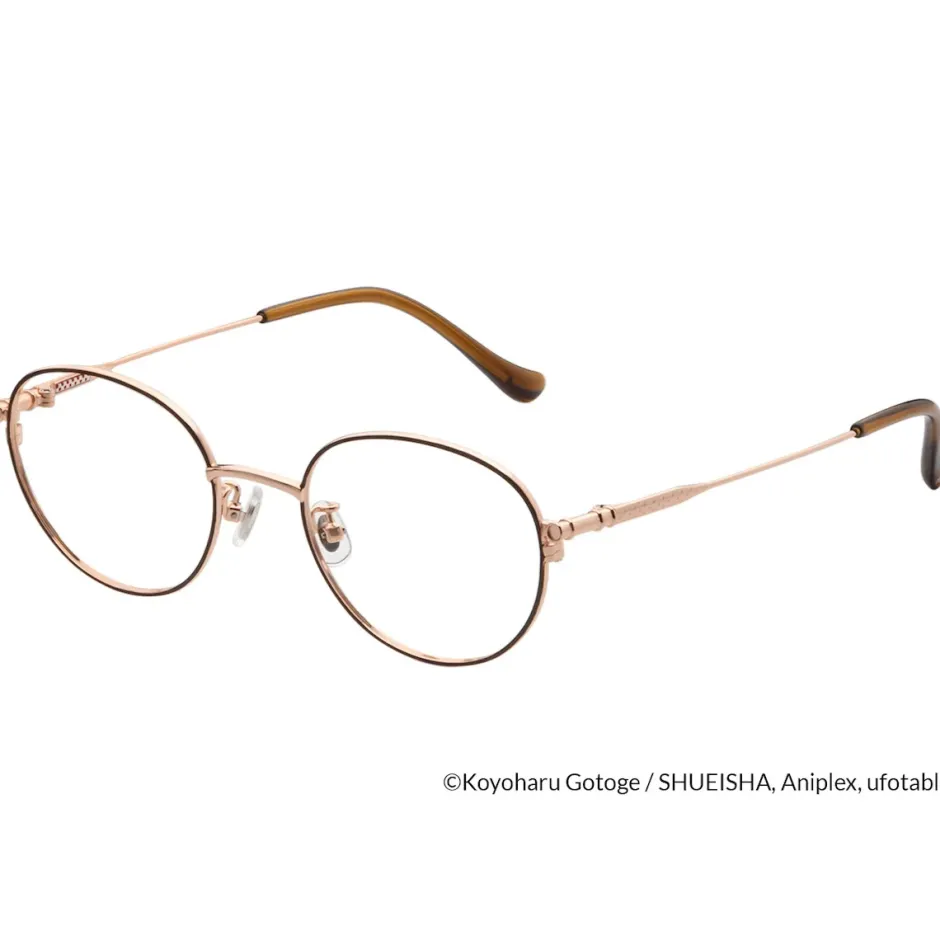 Eyewear>Demon Slayer: Kimetsu no Yaiba Collaboration Nezuko Kamado Model Glass Frame w/ Original Eyeglass Case & Cleaning Cloth Set