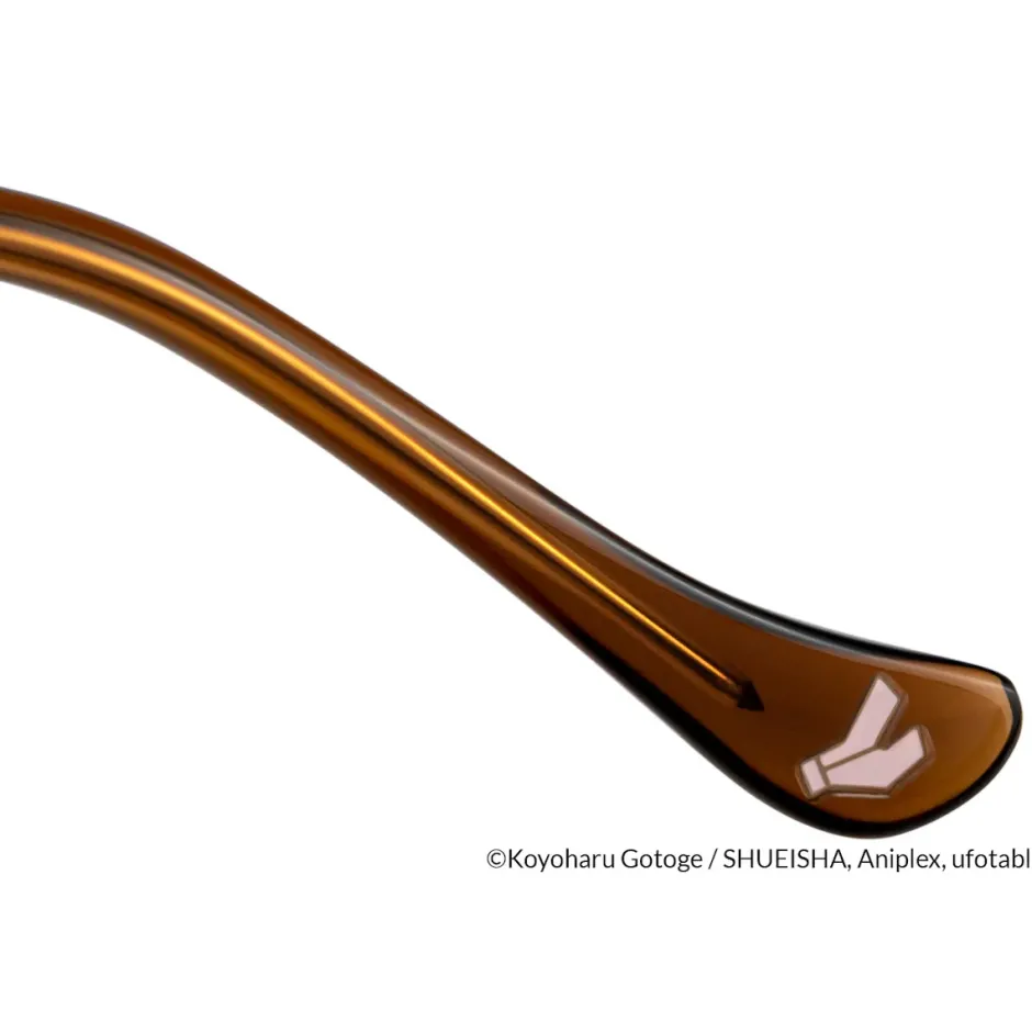 Eyewear>Demon Slayer: Kimetsu no Yaiba Collaboration Nezuko Kamado Model Glass Frame w/ Original Eyeglass Case & Cleaning Cloth Set