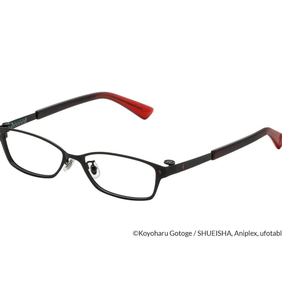 Eyewear>Demon Slayer: Kimetsu no Yaiba Collaboration Tanjiro Kamado Model Glass Frame w/ Original Eyeglass Case & Cleaning Cloth Set