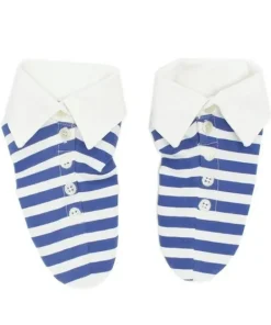 Footwear>ERIMAKI SOX White x Blue Striped Socks