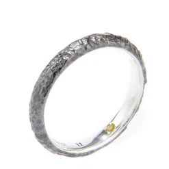 Evangelion Silver Black Moon Ring Hot