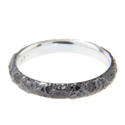 Evangelion Silver Black Moon Ring Hot
