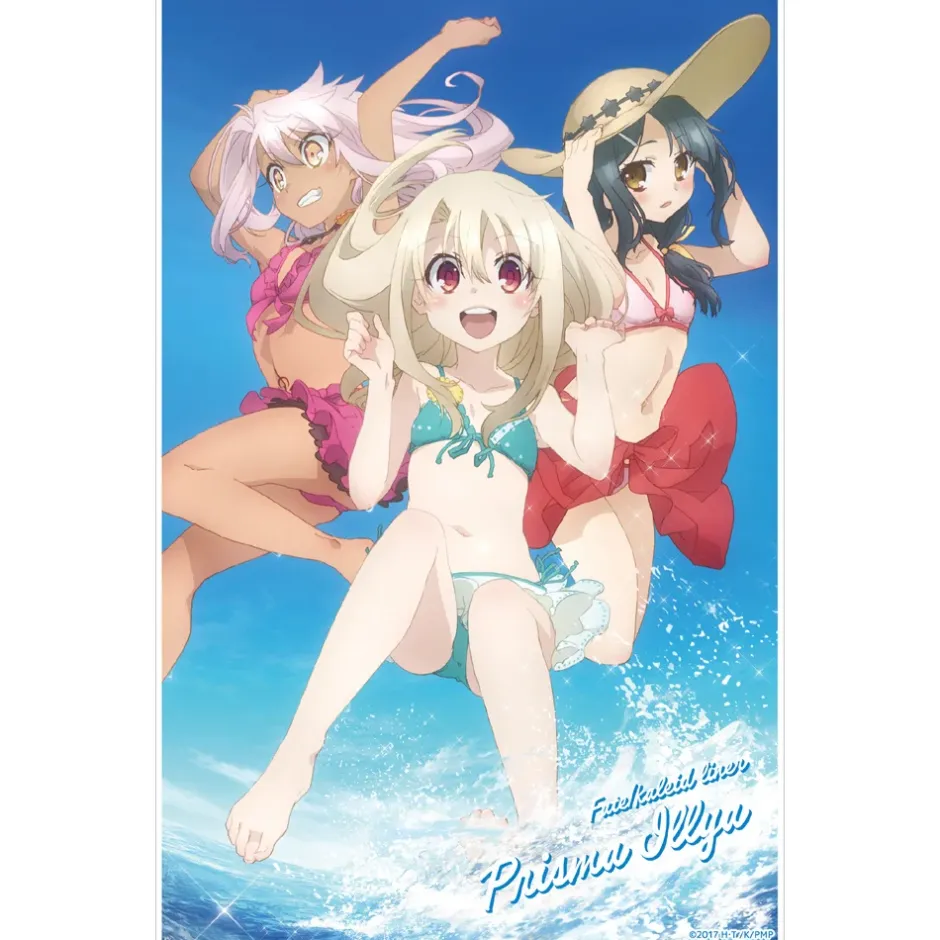 Acrylic Art Boards>Fate/Kaleid Liner Prisma Illya 2wei Herz! Swimwear Illya & Miyu & Chloe Acrylic Art Stand