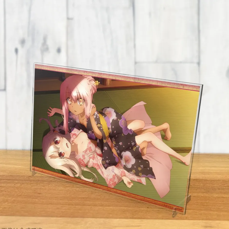 Acrylic Art Boards>Fate/Kaleid Liner Prisma Illya 2wei Herz! Kemomimi Illya & Miyu & Chloe Acrylic Art Stand