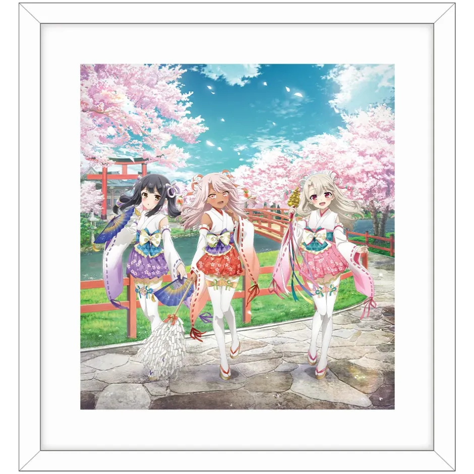 Fine Art>Fate/kaleid liner Prisma Illya: Licht - The Nameless Girl Reproduction Art Print Illya & Miyu & Chloe: Shrine Maiden Ver.