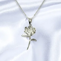 Final Fantasy XIV Silver Pendant Elpis Flower Hot
