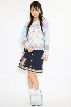 galaxxxy Neo 70's Patch Skirt New