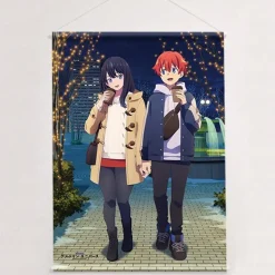 Gridman Universe W Suede B2 Tapestry Yuta Hibiki & Rikka Takarada: Winter Date Ver. Sale