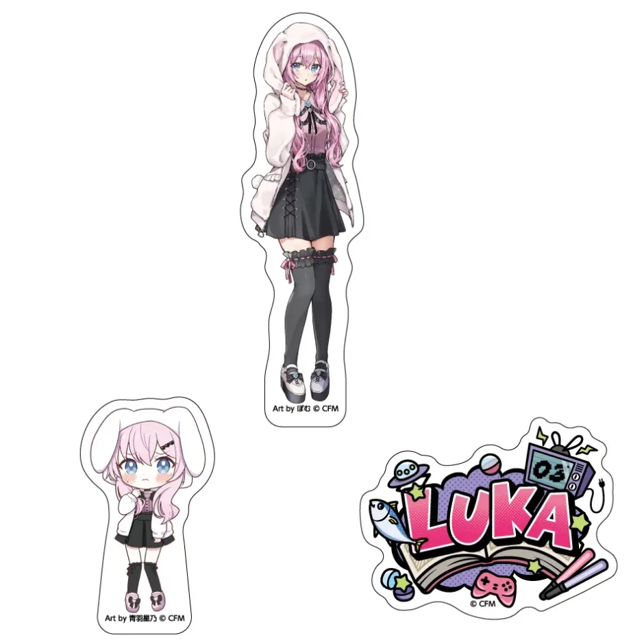 Stickers|Other Goods>Hatsune Miku Don Quijote Fair 2025 Sticker Set of 3 Megurine Luka: Akiba Culture Fashion Ver.