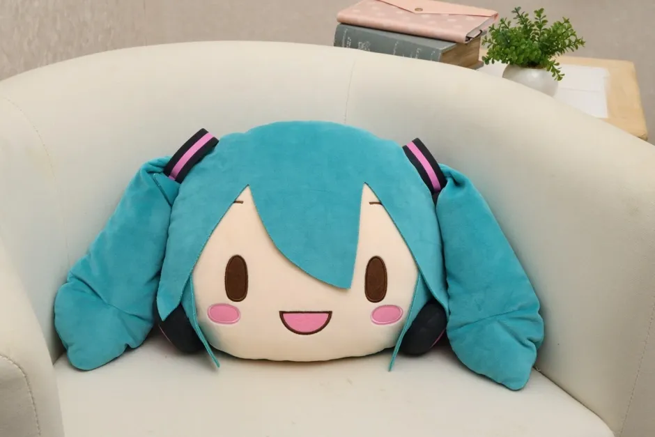 Cushions|Big Plushies>Hatsune Miku Fuwapuchi Mochimochi Face Cushion