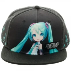 Hats & Caps>Hatsune Miku Black Snapback