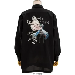 Tops>Hatsune Miku: Happy 16th Birthday Dear Creators Ver. Embroidered Shirt Black