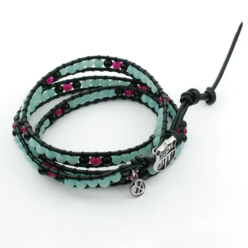 Jewelry & Hair Accessories>Hatsune Miku Leather Wrap Bracelet