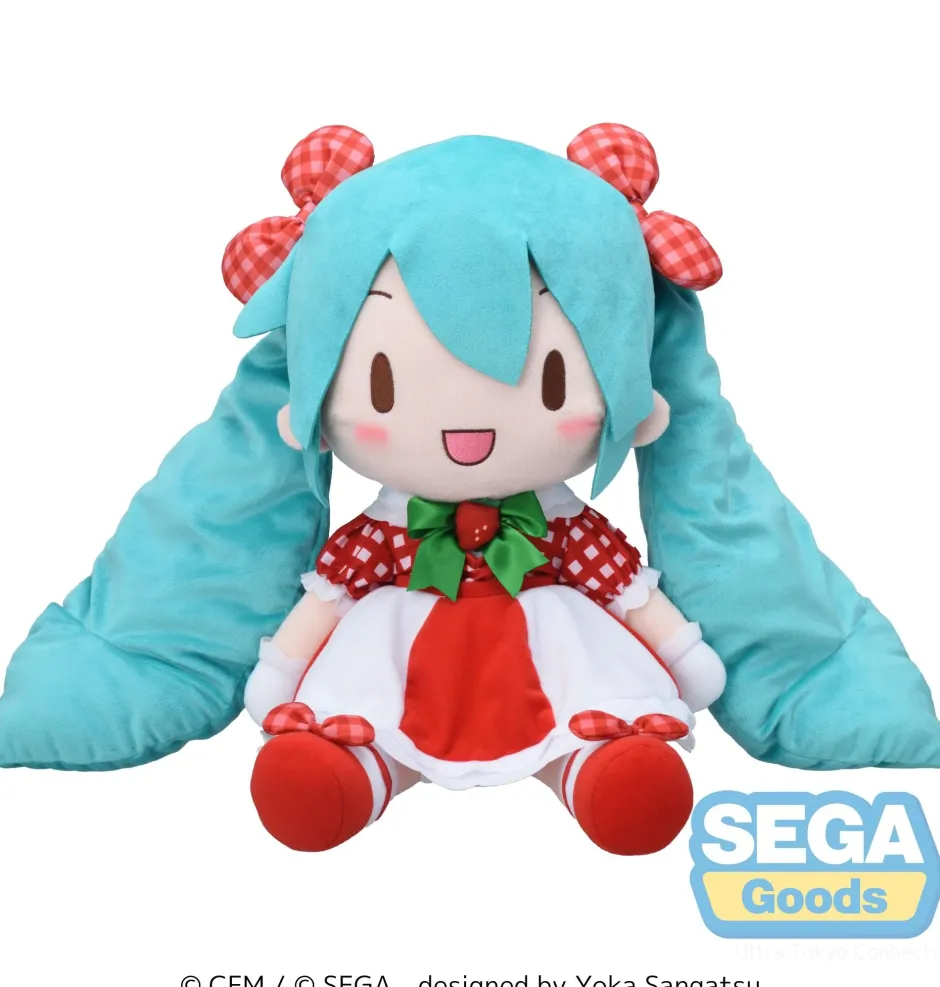 Hatsune Miku x Love and Berry Dress Up and Dance! Hatsune Miku: Lovely Strawberry Ver. Fuwapuchi Plushie LL Clearance