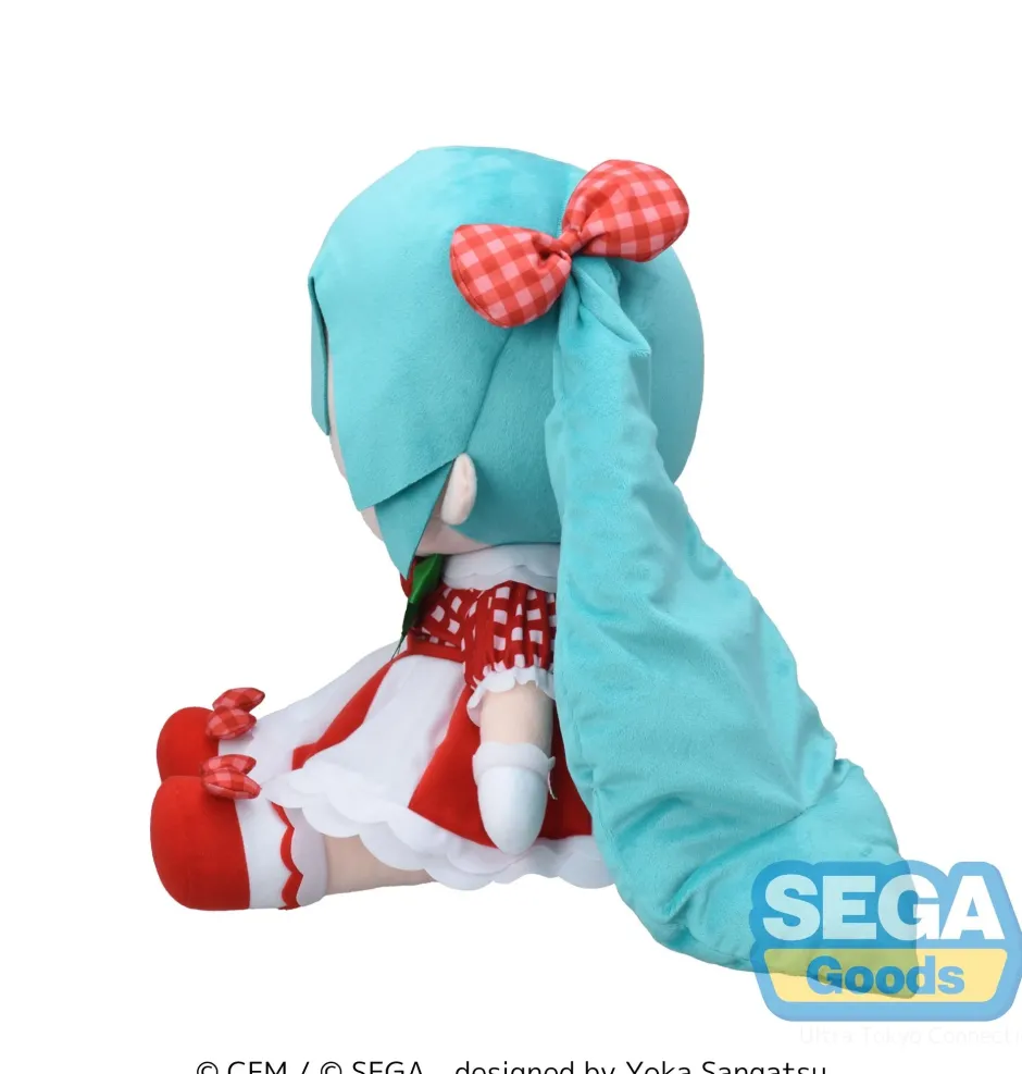 Hatsune Miku x Love and Berry Dress Up and Dance! Hatsune Miku: Lovely Strawberry Ver. Fuwapuchi Plushie LL Clearance