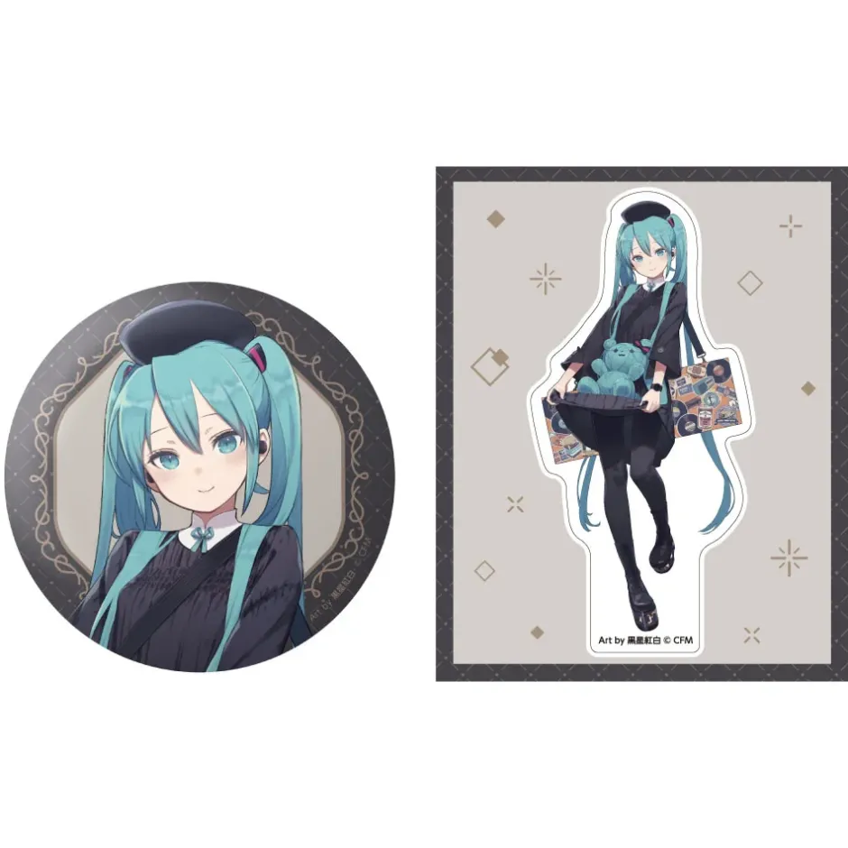 Hatsune Miku x SOLWA Bit Big Tin Badge & Sticker Set Online