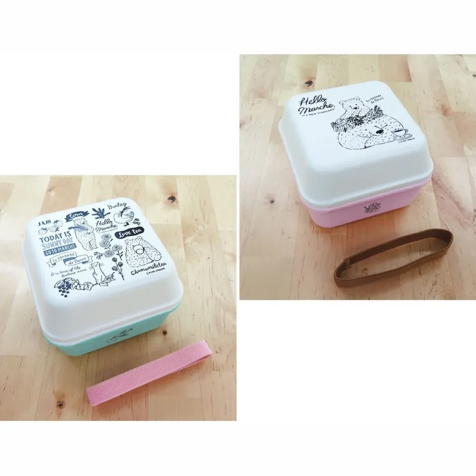 Bento Containers>Hello Marche Botanical Series Square Lunch Box