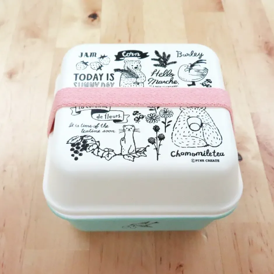 Bento Containers>Hello Marche Botanical Series Square Lunch Box